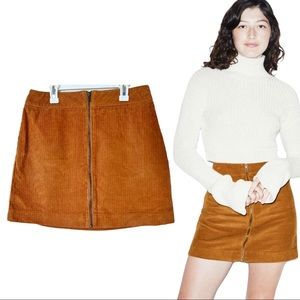 American Apparel Corduroy Mini Skirt Medium